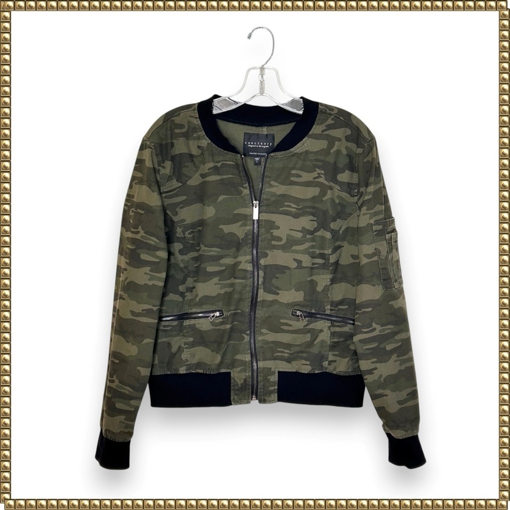 Sanctuary Camouflage Bomber Jacket
